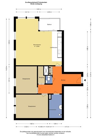Floorplan - Eva Besnyöstraat 67, 1087 KR Amsterdam